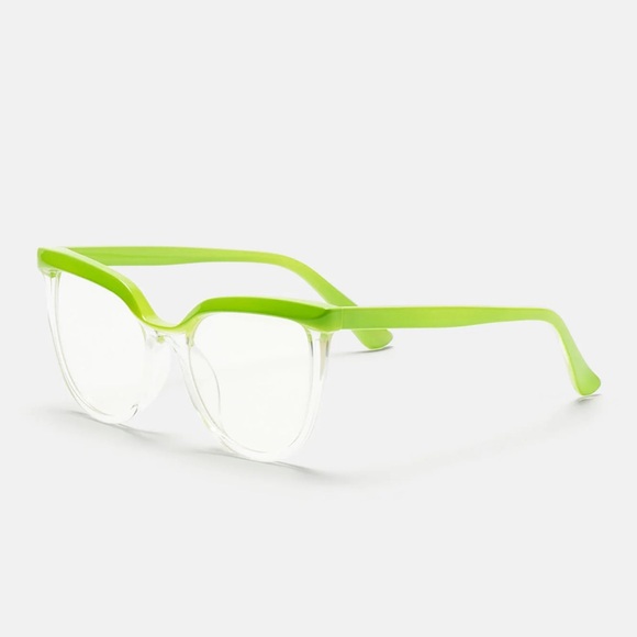 •Seeing thru You• Green Frame Clear Lens Blue Light Eyewear - Picture 3 of 3